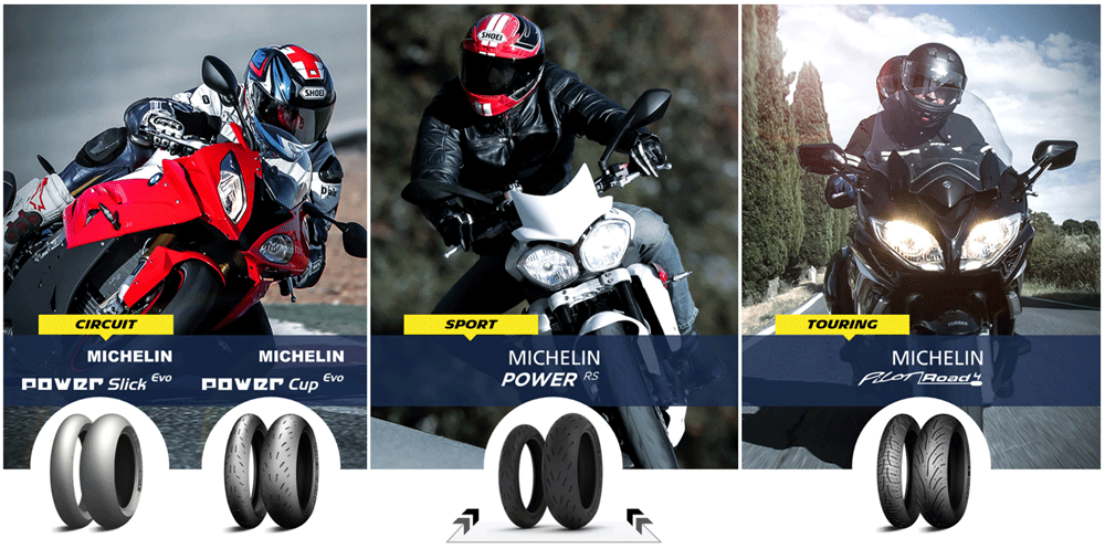 Gamme de pneus moto Michelin